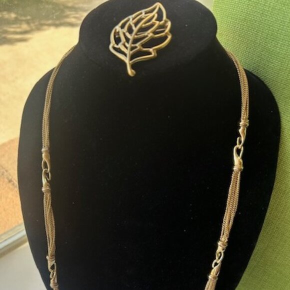 DANA BUCHMAN//CROWN TRIFARI Necklace Brooch SET - Picture 7 of 10